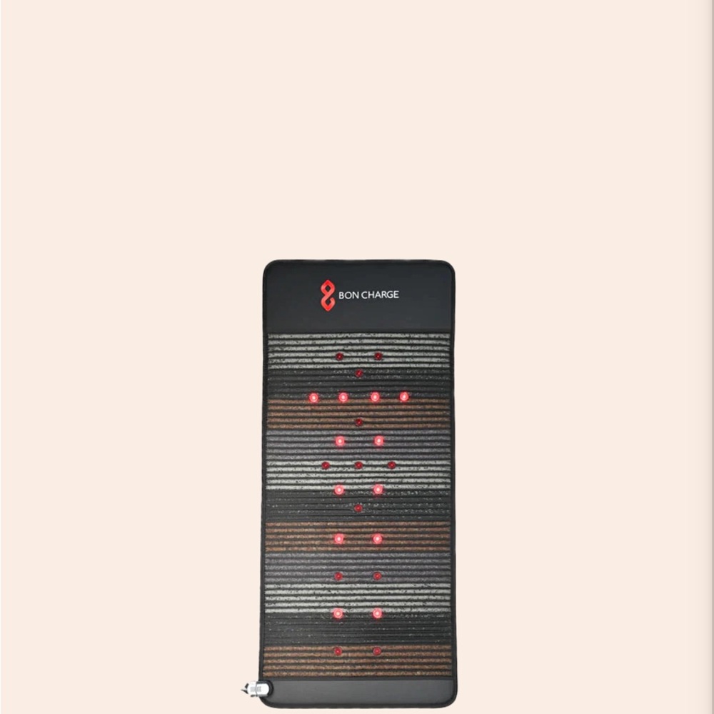 Bon Charge Infrared PEMF mat:

Infrared heat 
Red light
PEMF
Gemstones